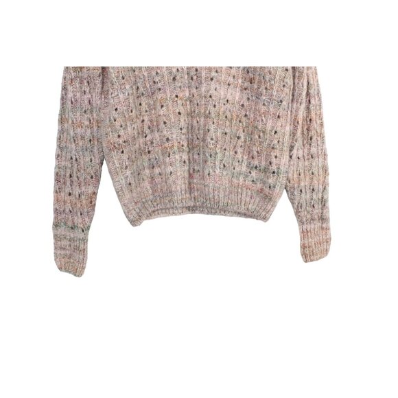 Bartolini Beige Pink Knit Crewneck Pullover Sweater Size L - Picture 3 of 9